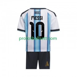 Fotballdrakt Argentina Lionel Messi 10 Barn Hjemmekit VM 2026 Kortermet