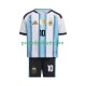 Fotballdrakt Argentina Lionel Messi 10 Barn Hjemmekit VM 2026 Kortermet