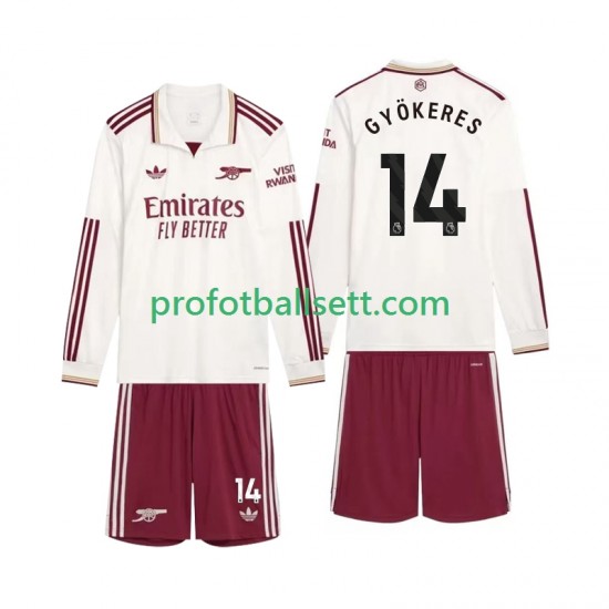 Fotballdrakt Arsenal Gyokeres 14 Barn Tredjekit 2025-2026 Langermet