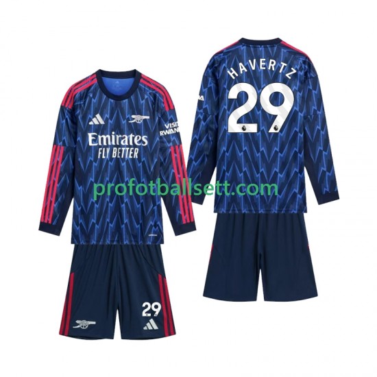 Fotballdrakt Arsenal Havertz 29 Barn Bortekit 2025-2026 Langermet