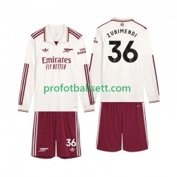 Fotballdrakt Arsenal Zubimendi 36 Barn Tredjekit 2025-2026 Langermet