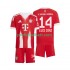 Fotballdrakt FC Bayern München Luis Diaz 14 Barn Hjemmekit 2025-2026 Kortermet