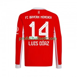 Fotballdrakt FC Bayern München Luis Diaz 14 Herre Hjemmekit 2025-2026 Langermet