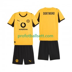 Fotballdrakt Borussia Dortmund Cup Barn Hjemmekit 2025-2026 Kortermet