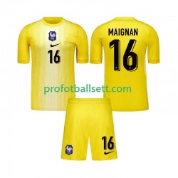Fotballdrakt Frankrike Keeper Mike Maignan 16 Barn Hjemmekit 2025 Kortermet