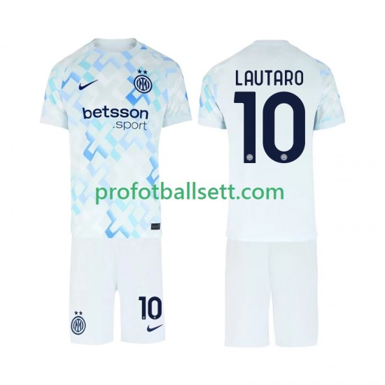 Fotballdrakt Inter Milan Lautaro Martinez 10 Barn Bortekit 2025-2026 Kortermet