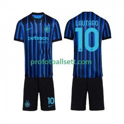 Fotballdrakt Inter Milan Lautaro Martinez 10 Barn Hjemmekit 2025-2026 Kortermet
