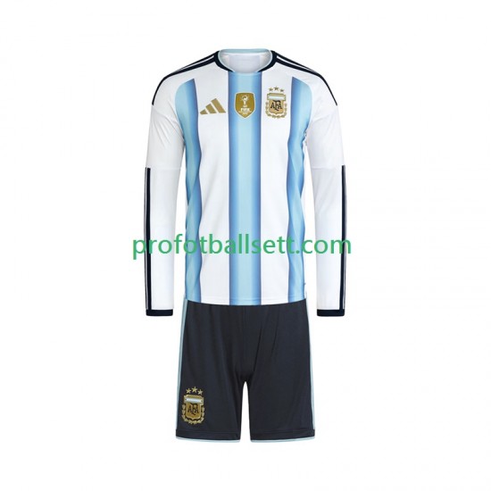 Fotballdrakt Argentina Barn Hjemmekit VM 2026 Langermet