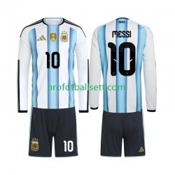 Fotballdrakt Argentina Lionel Messi 10 Barn Hjemmekit VM 2026 Langermet