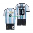 Fotballdrakt Argentina Maradona 10 Barn Hjemmekit VM 2026 Kortermet