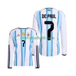 Fotballdrakt Argentina Rodrigo De Paul 7 Herre Hjemmekit VM 2026 Langermet