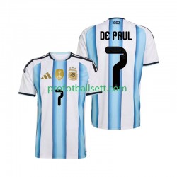 Fotballdrakt Argentina Rodrigo De Paul 7 Herre Hjemmekit VM 2026 Kortermet