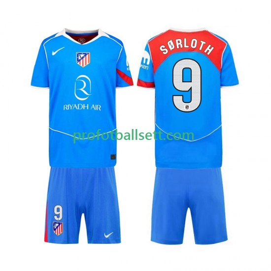 Fotballdrakt Atlético Madrid Alexander Sorloth 9 Barn Tredjekit 2025-2026 Kortermet