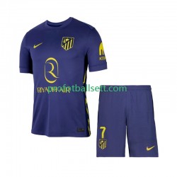Fotballdrakt Atlético Madrid Antoine Griezmann 7 Barn Bortekit 2025-2026 Kortermet