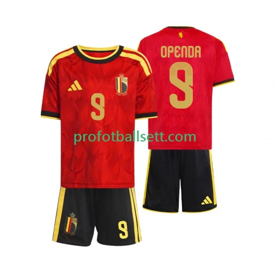 Fotballdrakt Belgia Openda 9 Barn Hjemmekit VM 2026 Kortermet