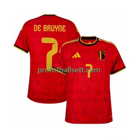 Fotballdrakt Belgia de bruyne 7 Herre Hjemmekit VM 2026 Kortermet