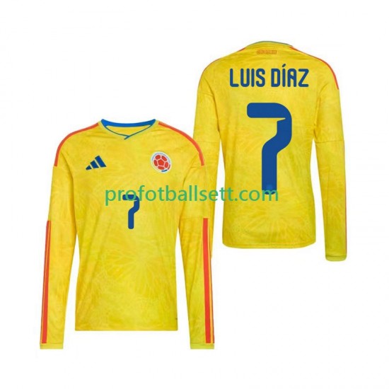 Fotballdrakt Colombia Luis Diaz 7 Herre Hjemmekit VM 2026 Langermet