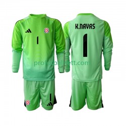 Fotballdrakt Costa Rica Keeper Keylor Navas 1 Barn Hjemmekit 2025 Langermet