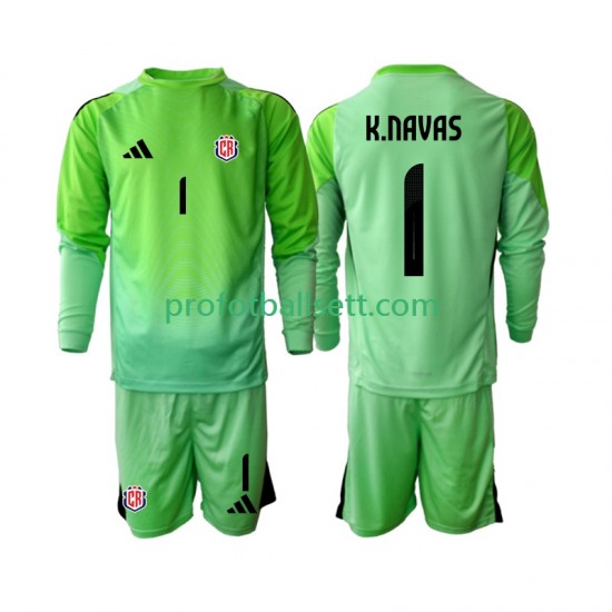 Fotballdrakt Costa Rica Keeper Keylor Navas 1 Barn Hjemmekit 2025 Langermet