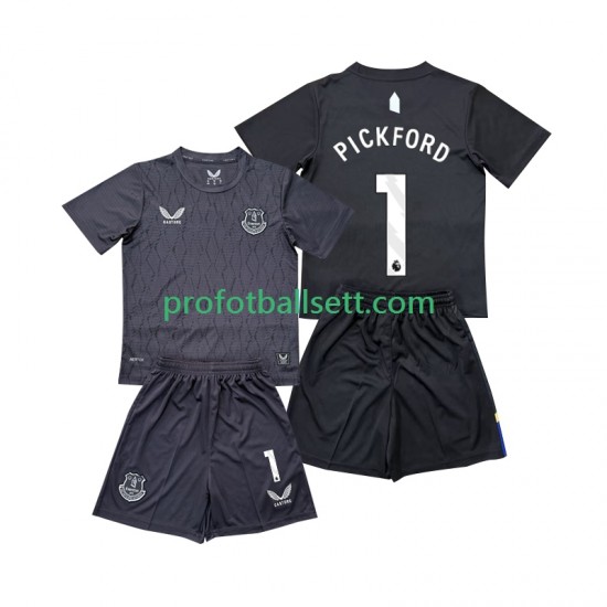 Fotballdrakt Everton Keeper FC Pickford 1 Barn Bortekit 2025-2026 Kortermet