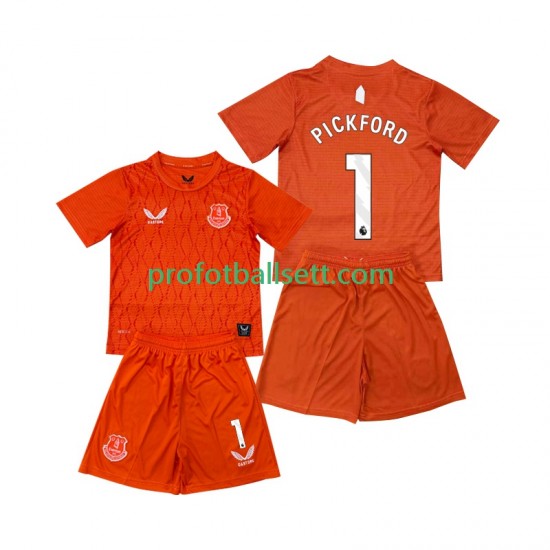 Fotballdrakt Everton Keeper FC Pickford 1 Barn Tredjekit 2025-2026 Kortermet