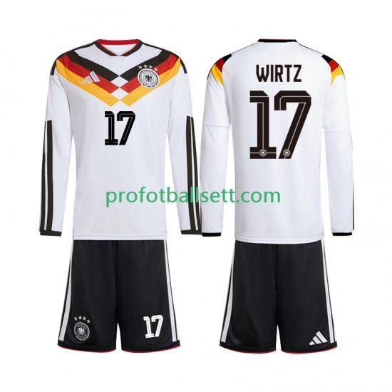 Fotballdrakt Tyskland Florian Wirtz 17 Barn Hjemmekit VM 2026 Langermet