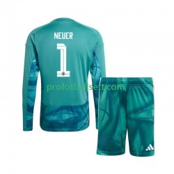 Fotballdrakt Tyskland Keeper Manuel Neuer 1 Barn Hjemmekit VM 2026 Langermet