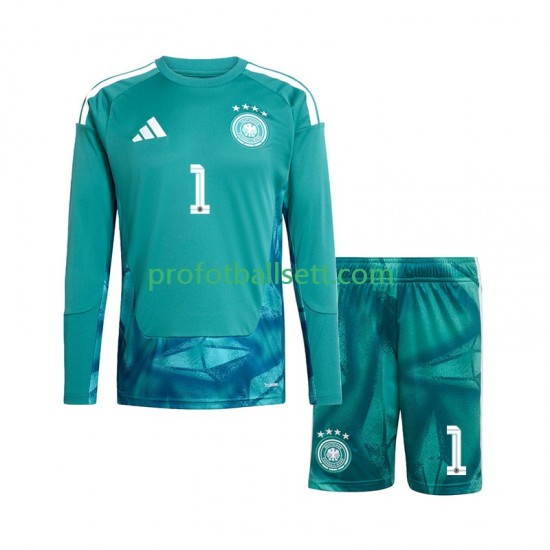 Fotballdrakt Tyskland Keeper Manuel Neuer 1 Barn Hjemmekit VM 2026 Langermet