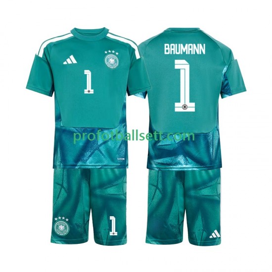 Fotballdrakt Tyskland Keeper Oliver Baumann 1 Barn Hjemmekit VM 2026 Kortermet