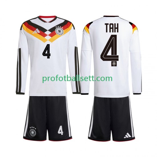 Fotballdrakt Tyskland Jonathan Tah 4 Barn Hjemmekit VM 2026 Langermet