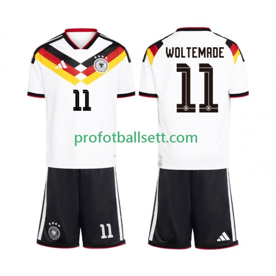 Fotballdrakt Tyskland Woltemade 11 Barn Hjemmekit VM 2026 Kortermet