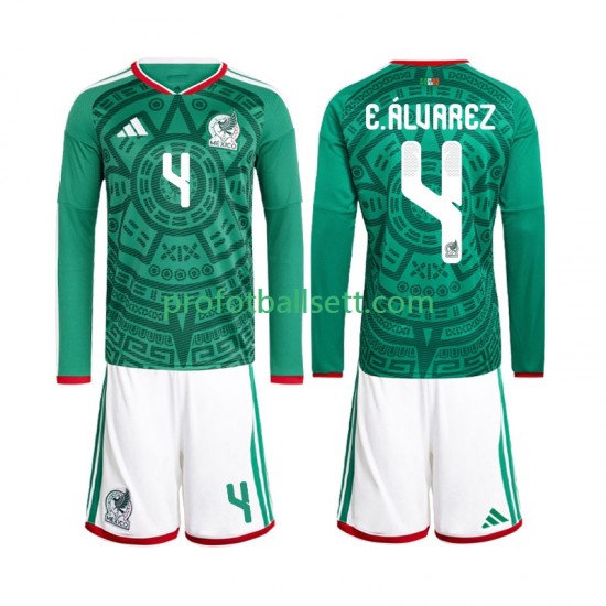 Fotballdrakt Mexico Edson Alvarez 4 Barn Hjemmekit VM 2026 Langermet