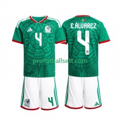 Fotballdrakt Mexico Edson Alvarez 4 Barn Hjemmekit VM 2026 Kortermet