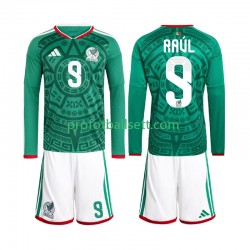 Fotballdrakt Mexico Raul Jimenez 9 Barn Hjemmekit VM 2026 Langermet