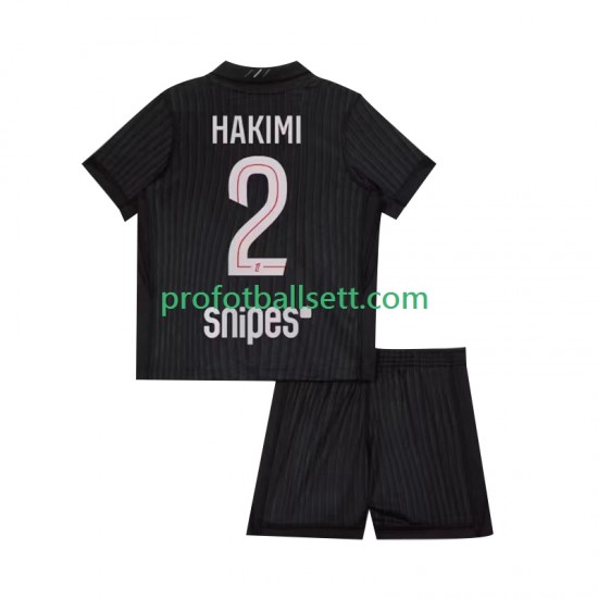 Fotballdrakt Paris Saint-Germain Achraf Hakimi 2 Barn Fjerdekit 2025-2026 Kortermet