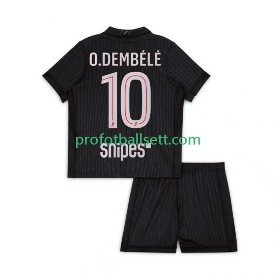 Fotballdrakt Paris Saint-Germain Ousmane Dembele 10 Barn Fjerdekit 2025-2026 Kortermet