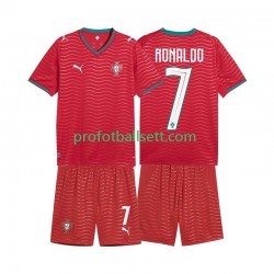 Fotballdrakt Portugal Cristiano Ronaldo 7 Barn Hjemmekit VM 2026 Kortermet