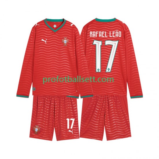 Fotballdrakt Portugal Rafael Leao 17 Barn Hjemmekit VM 2026 Langermet