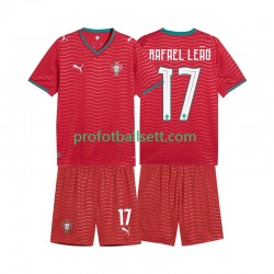 Fotballdrakt Portugal Rafael Leao 17 Barn Hjemmekit VM 2026 Kortermet