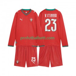 Fotballdrakt Portugal Vitinha 23 Barn Hjemmekit VM 2026 Langermet