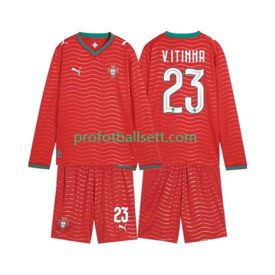 Fotballdrakt Portugal Vitinha 23 Barn Hjemmekit VM 2026 Langermet
