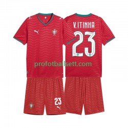 Fotballdrakt Portugal Vitinha 23 Barn Hjemmekit VM 2026 Kortermet