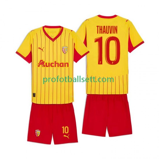 Fotballdrakt RC Lens Florian Thauvin 10 Barn Hjemmekit 2025-2026 Kortermet