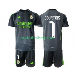 Fotballdrakt Real Madrid Keeper Thibaut Courtois 1 Barn Tredjekit 2025-2026 Kortermet
