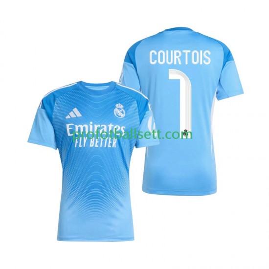 Fotballdrakt Real Madrid Keeper Thibaut Courtois 1 Herre Hjemmekit 2025-2026 Kortermet