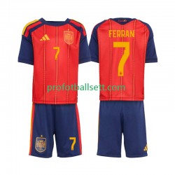 Fotballdrakt Spania Ferran Torres 7 Barn Hjemmekit VM 2026 Kortermet