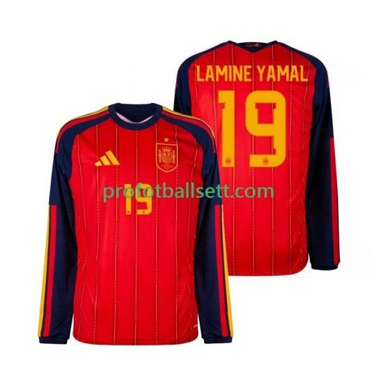 Fotballdrakt Spania Lamine Yamal 19 Herre Hjemmekit VM 2026 Langermet