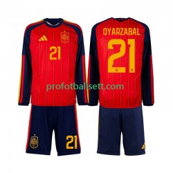 Fotballdrakt Spania Mikel Oyarzabal 21 Barn Hjemmekit VM 2026 Langermet