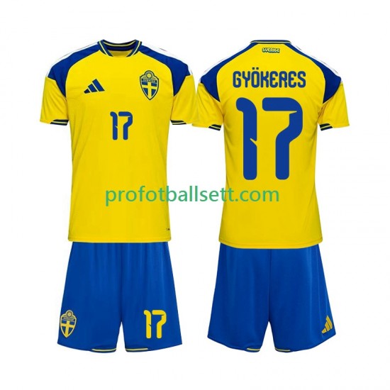 Fotballdrakt Sverige Viktor Gyokeres 17 Barn Hjemmekit 2026 Kortermet