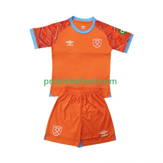 Fotballdrakt West Ham United Keeper Barn Bortekit 2025-2026 Kortermet